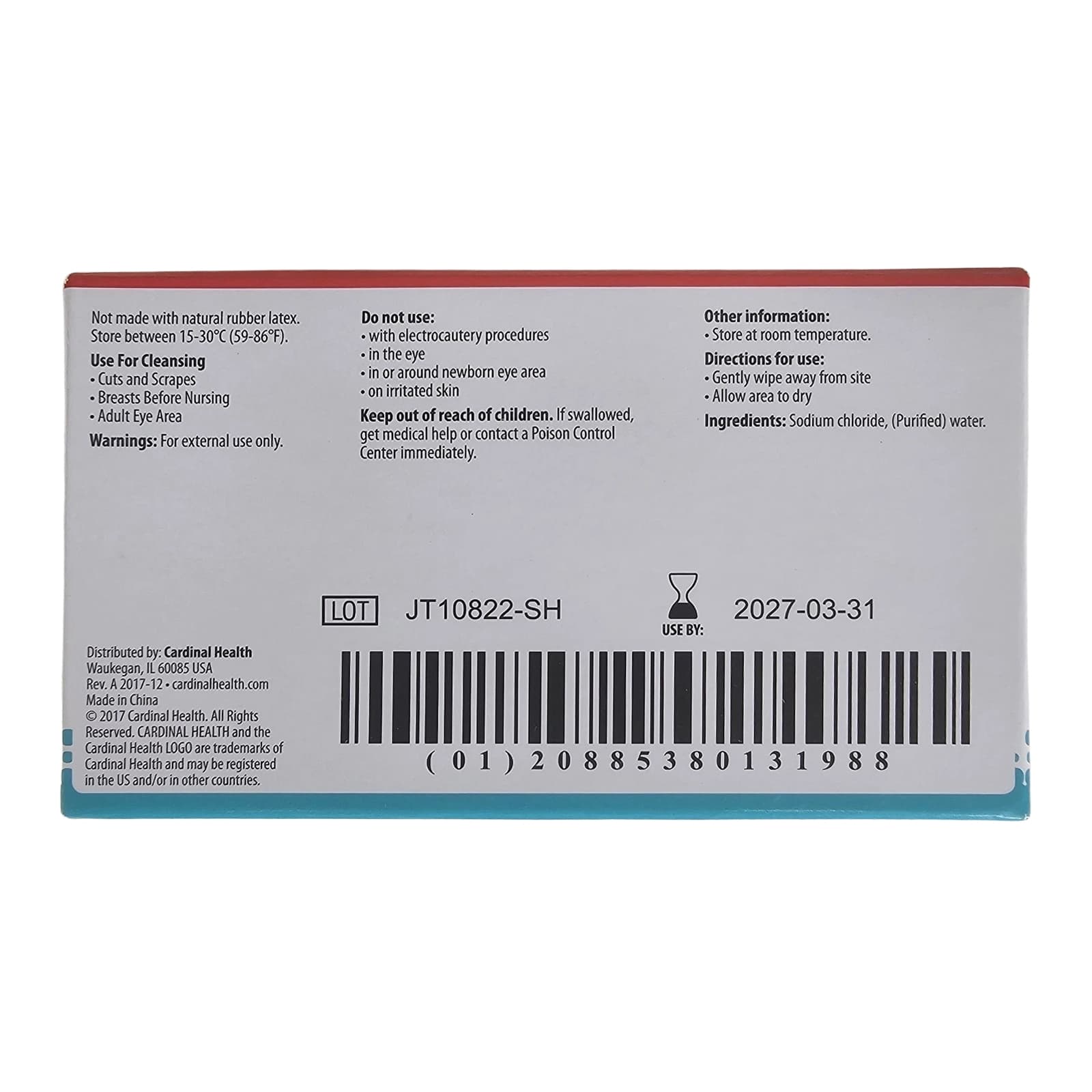 Cardinal Health Sterile Saline Wipes - Image 2