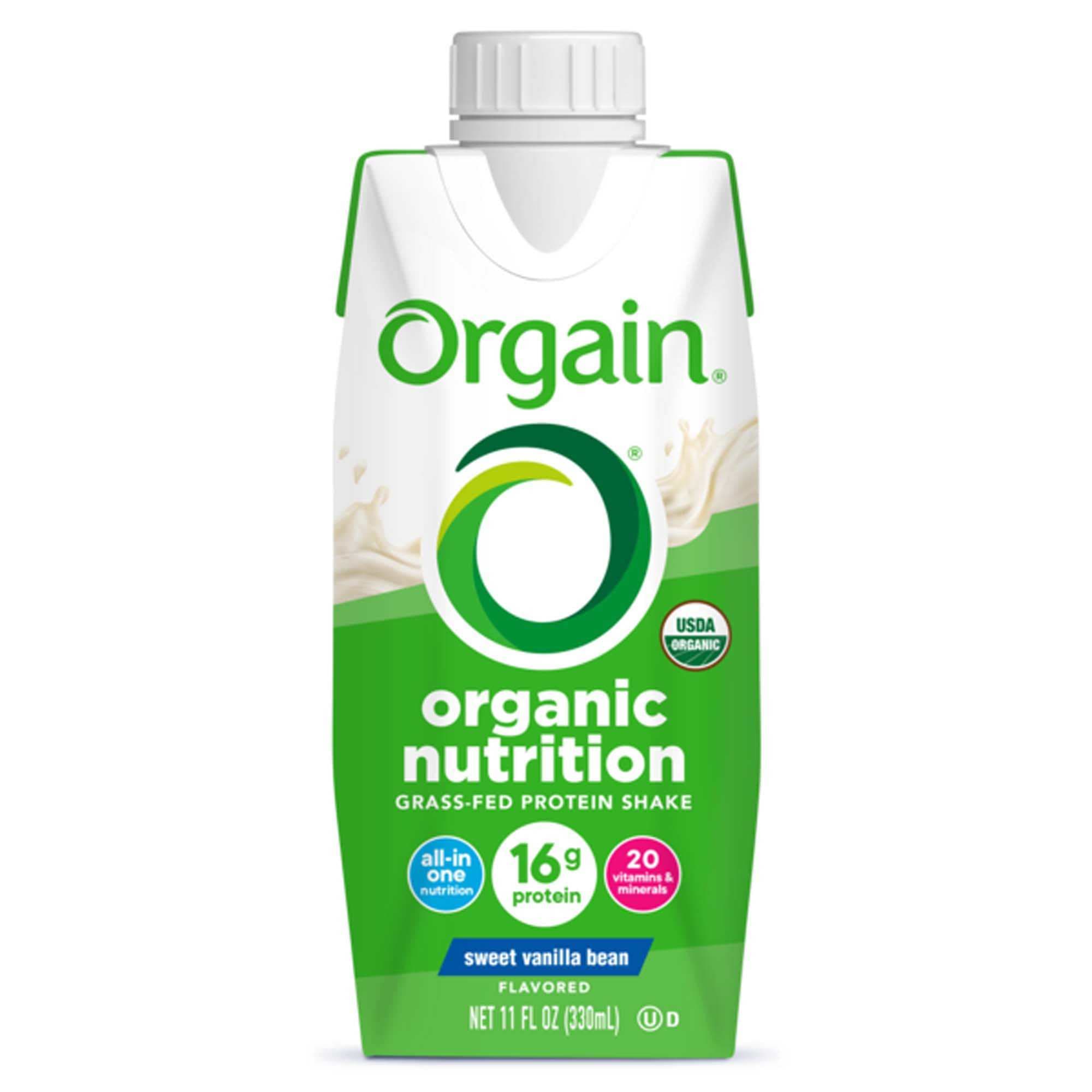 Orgain Organic Nutritional Shake, Sweet Vanilla Bean, 11 oz - Each - Image 1