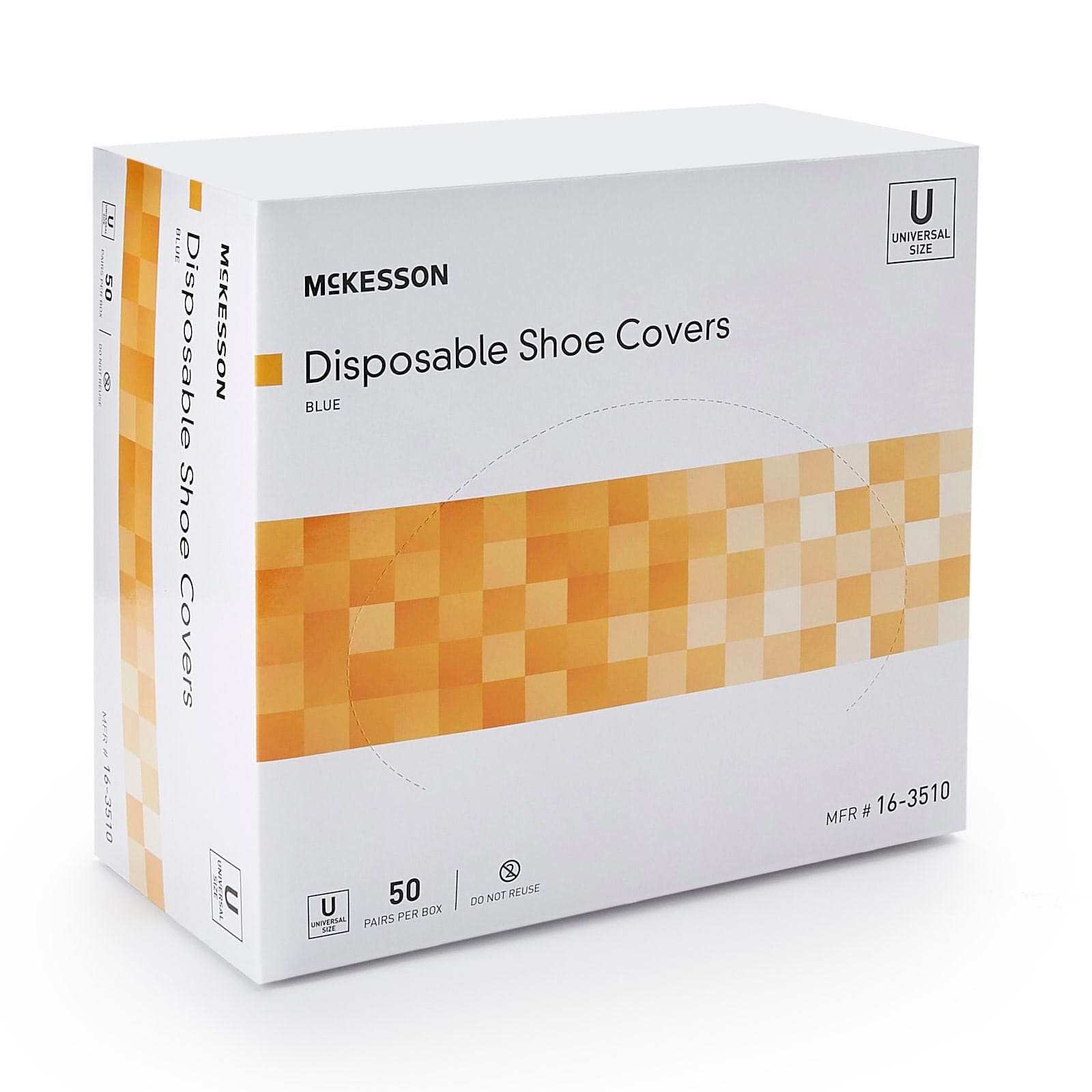 McKesson Elastic Shoe Cover With Non-Skid Sole, Blue - Image 2