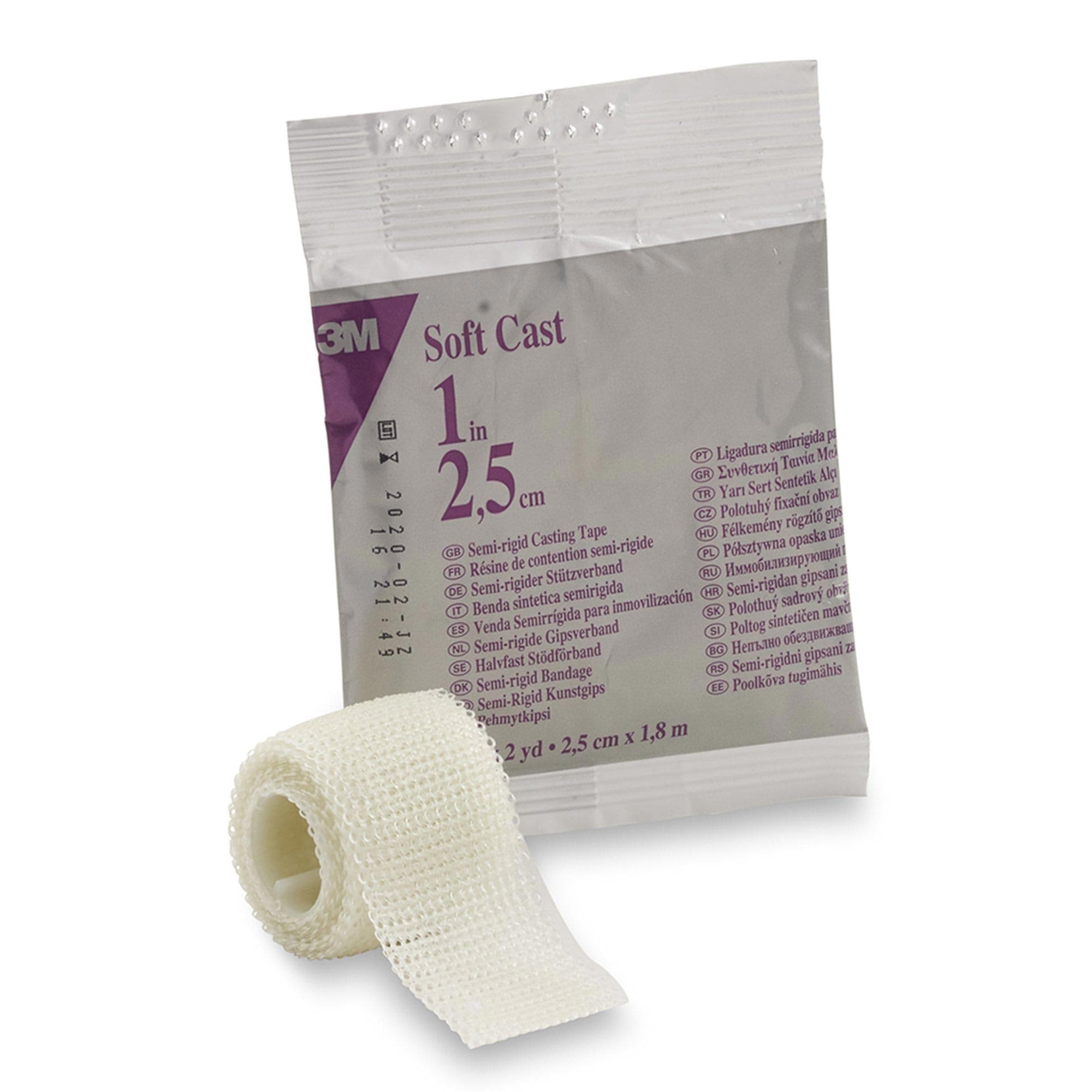 3M Scotchcast Soft Cast Casting Tape, 1 Inch X 2 Yard, White - Case of 10 - Image 1