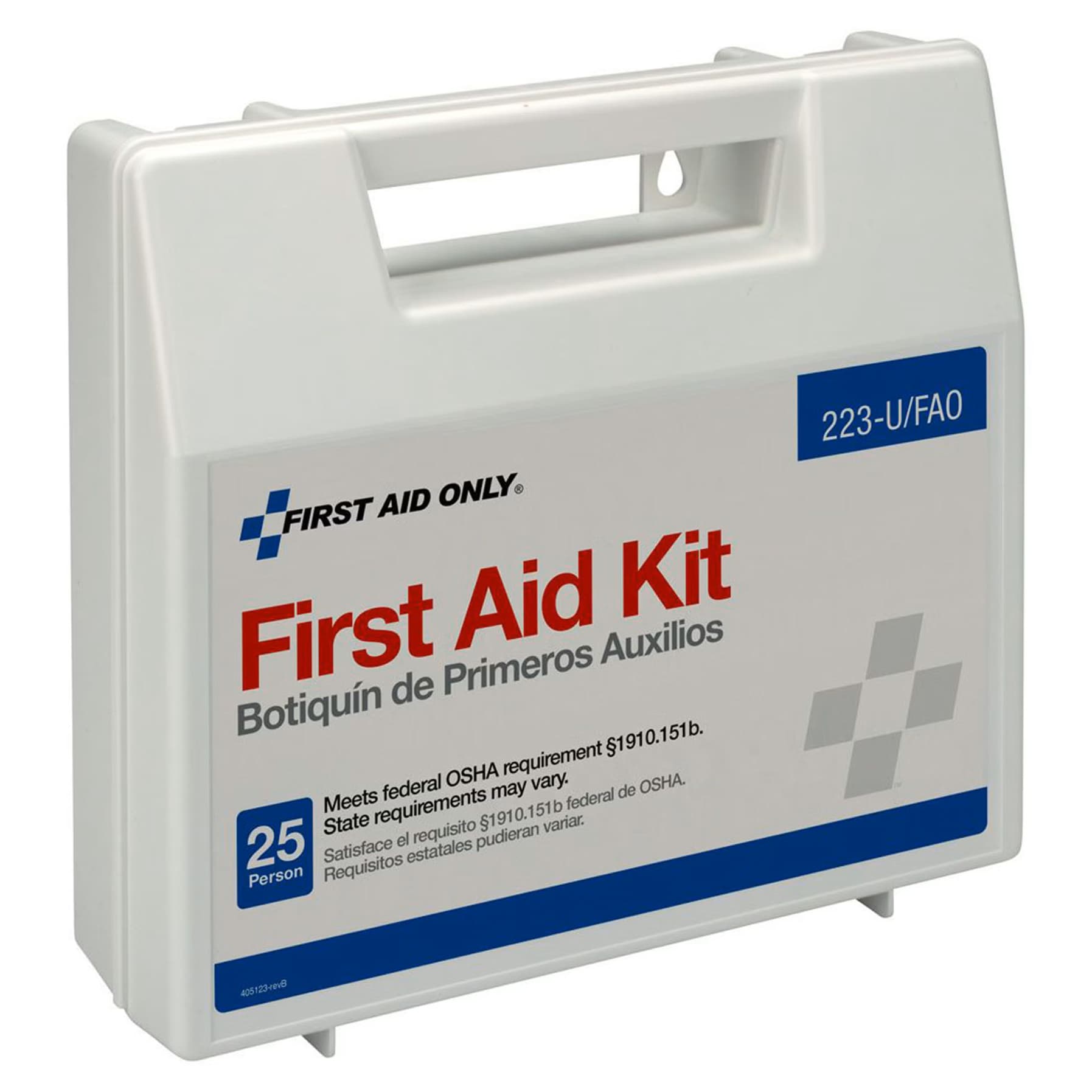 First Aid Only First Aid Kit Plastic Case 25 Person, 2.5 X 8 X 9 Inch - Each - Image 1