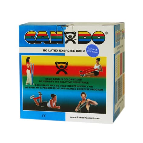 CanDo Latex Free Exercise Band, 25 yard Roll, Blue, heavy - Image 1