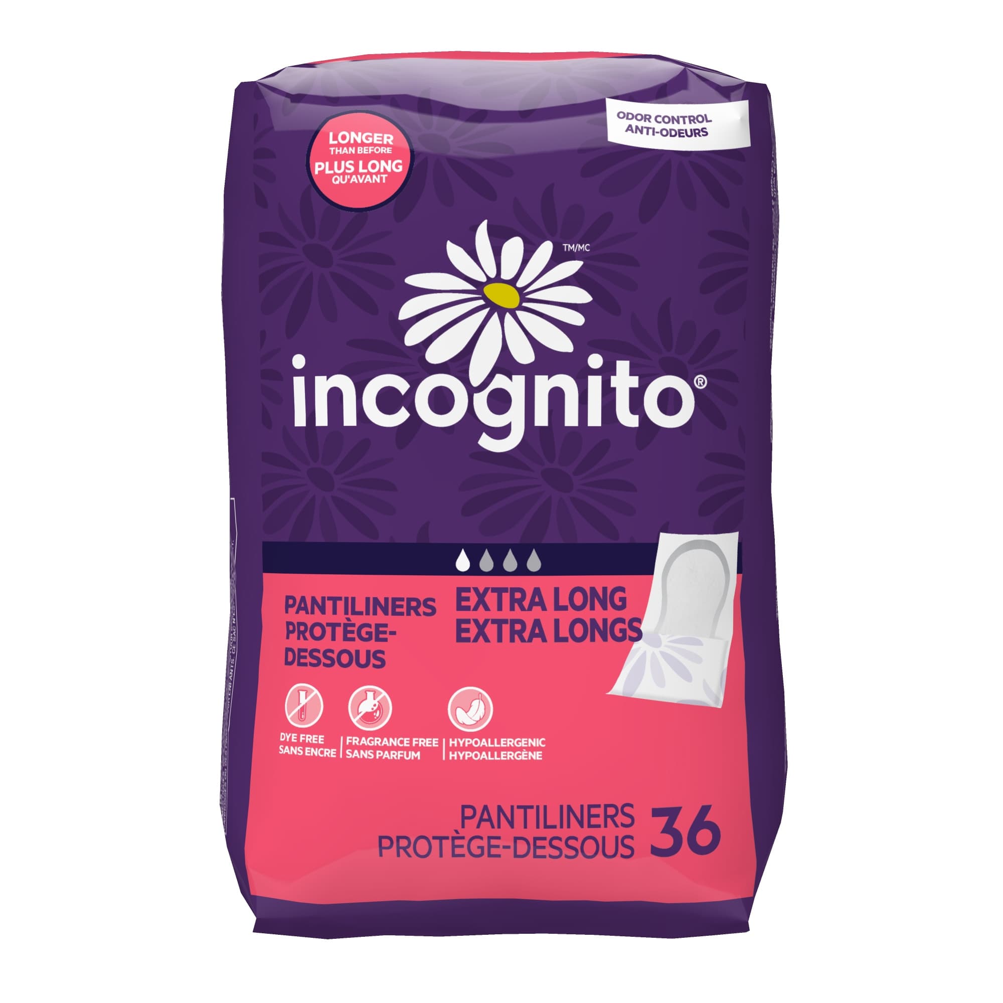 Incognito Pantyliners, Long - Case of 432 - Image 1