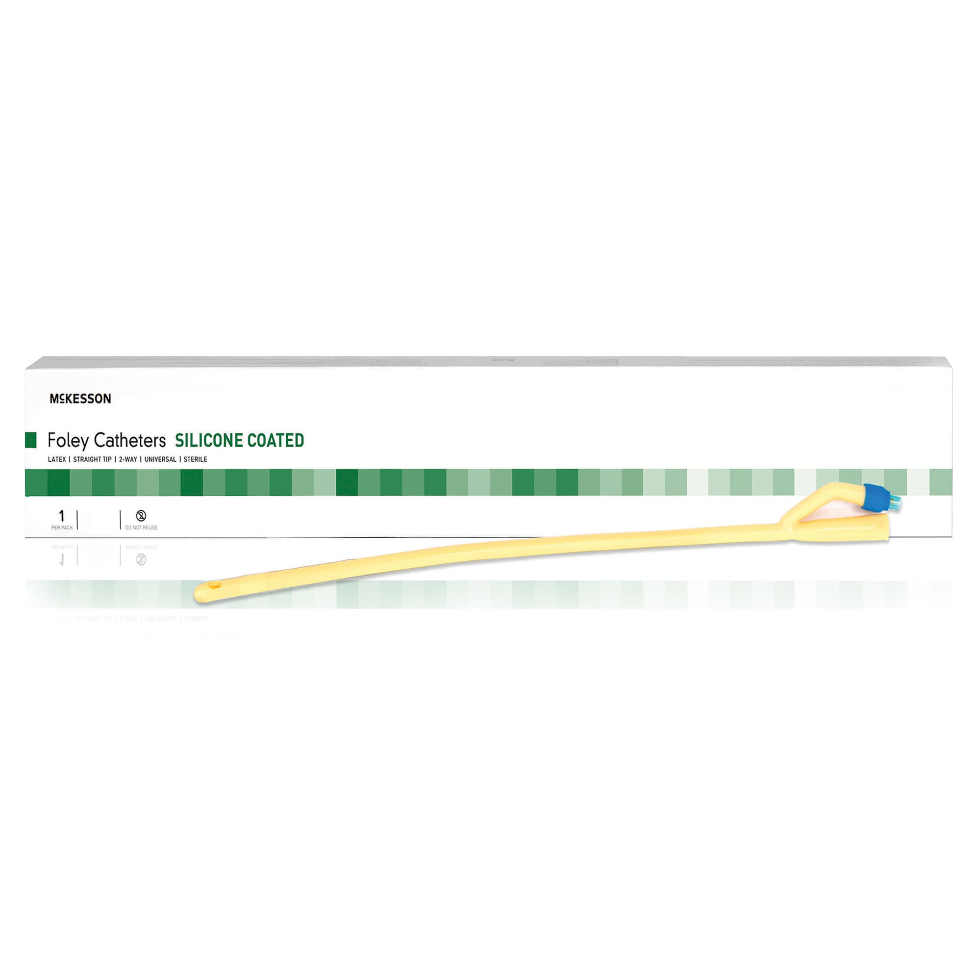 McKesson Foley Catheter, 30 cc, Green, 14 Fr - Each - Image 1