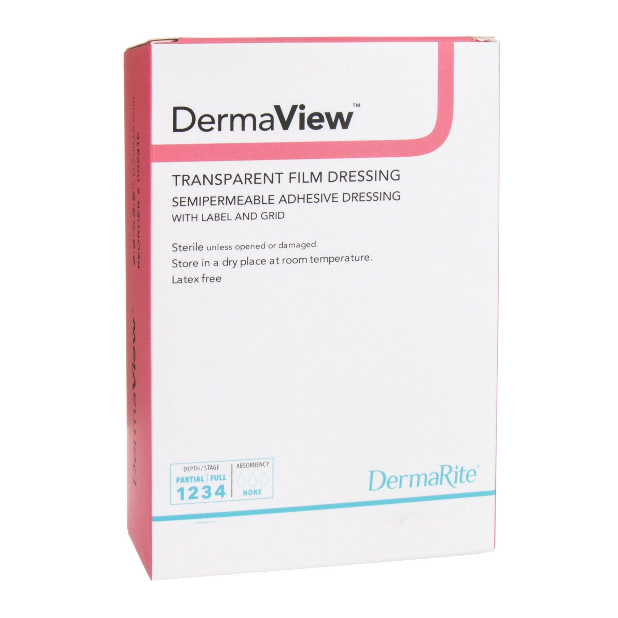 DermaView Transparent Semi-Permeable Adhesive Film Dressing, 4 x 5 Inch - Each - Image 1