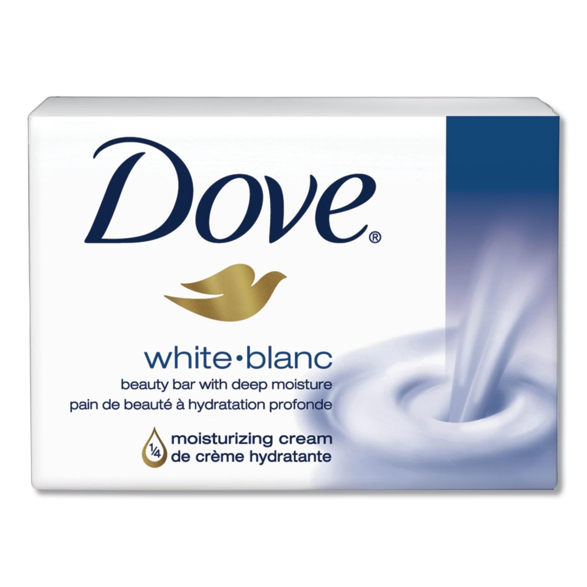 Dove White Blanc Soap Bar, 3.15 oz - Carton of 48 - Image 1