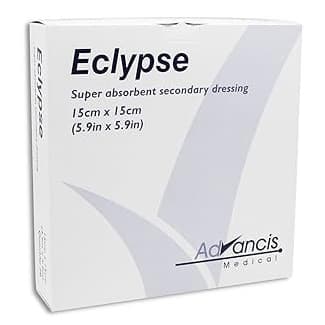 Eclypse Super Absorbent Wound Dressing, Cellulose, 6 x 6 Inch - Box of 20 - Image 1