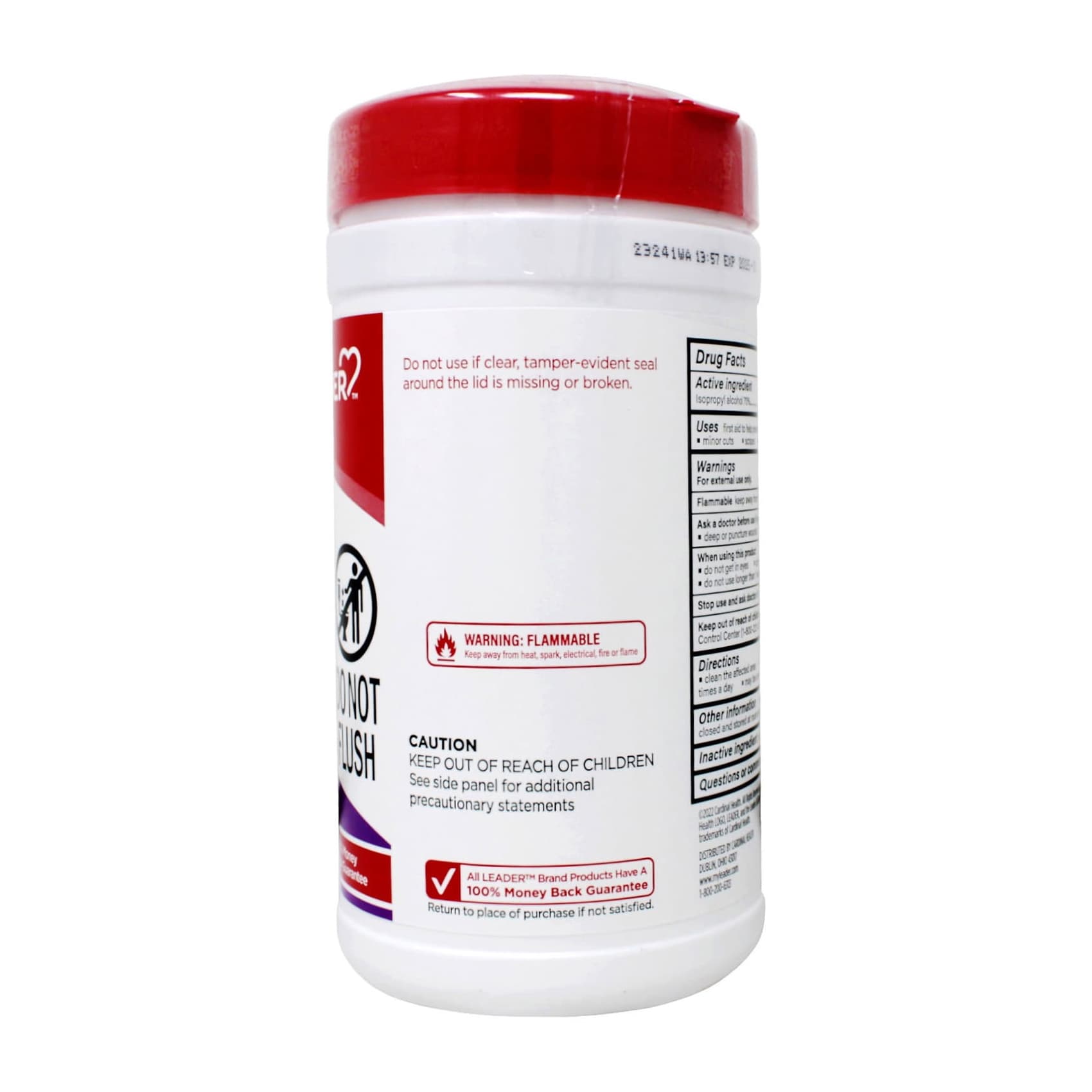 Leader Isopropyl Alcohol 70% Wipes, 40 ct - Each - Image 3