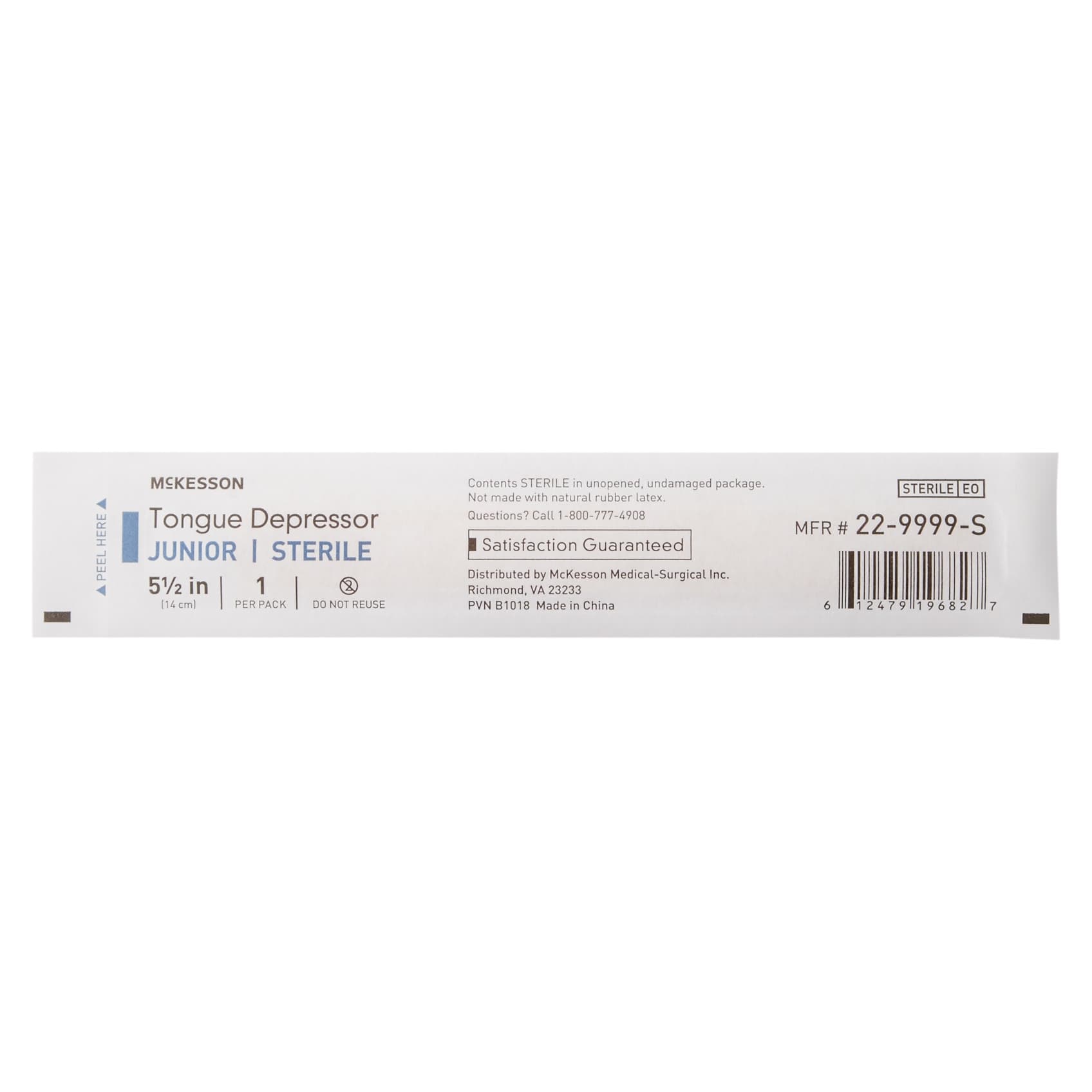 McKesson Junior Unflavored Tongue Depressors, 5-1/2 Inch - Image 3