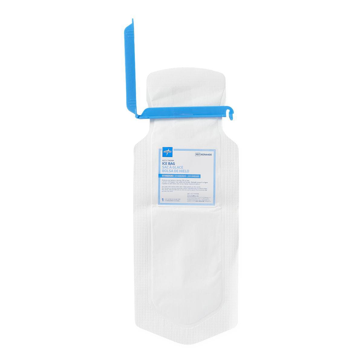 Medline Refillable Ice Bag with Clamp Closure, 5 x 12 Inch - Case of 80 - Image 1