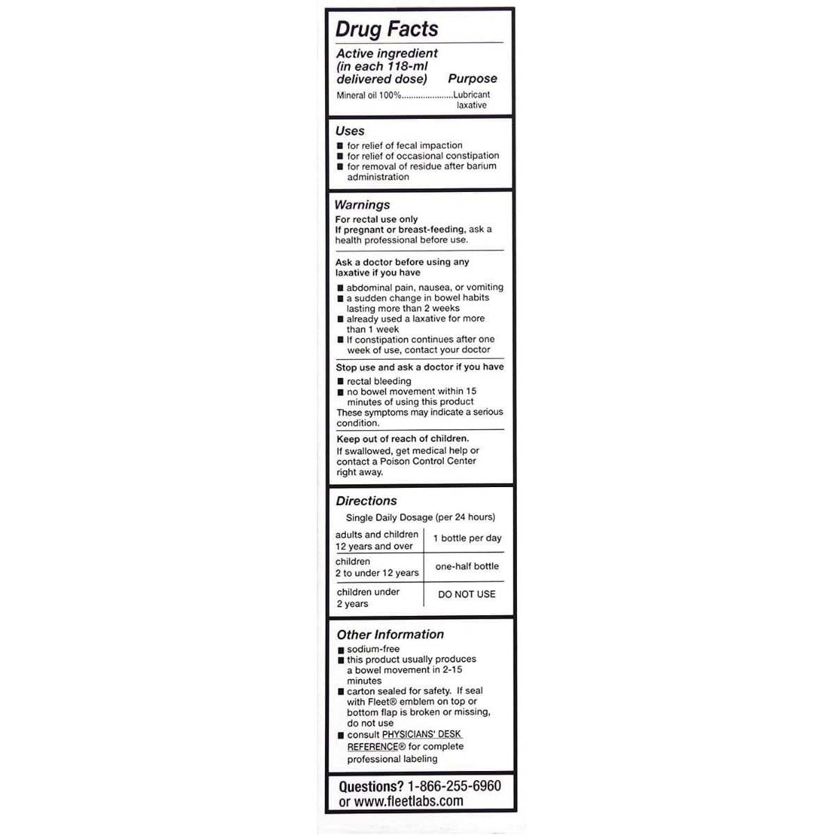 Fleet Mineral Oil Enema, Disposable, 4.5 oz - Image 2