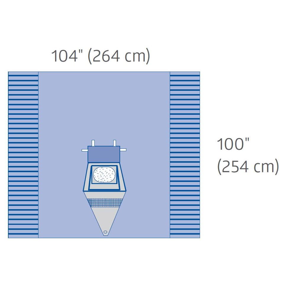 Medline Sterile Craniotomy Surgical Drape with Pouch, 100 x 104 Inch - Image 1