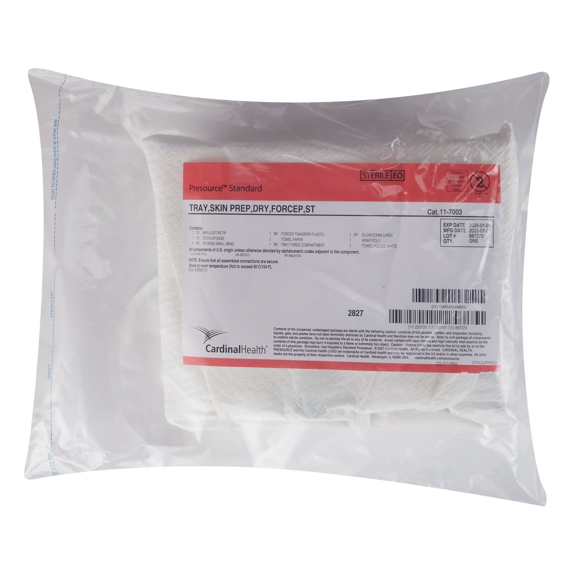 Cardinal Health Dry Skin Prep Scrub Tray - Image 1