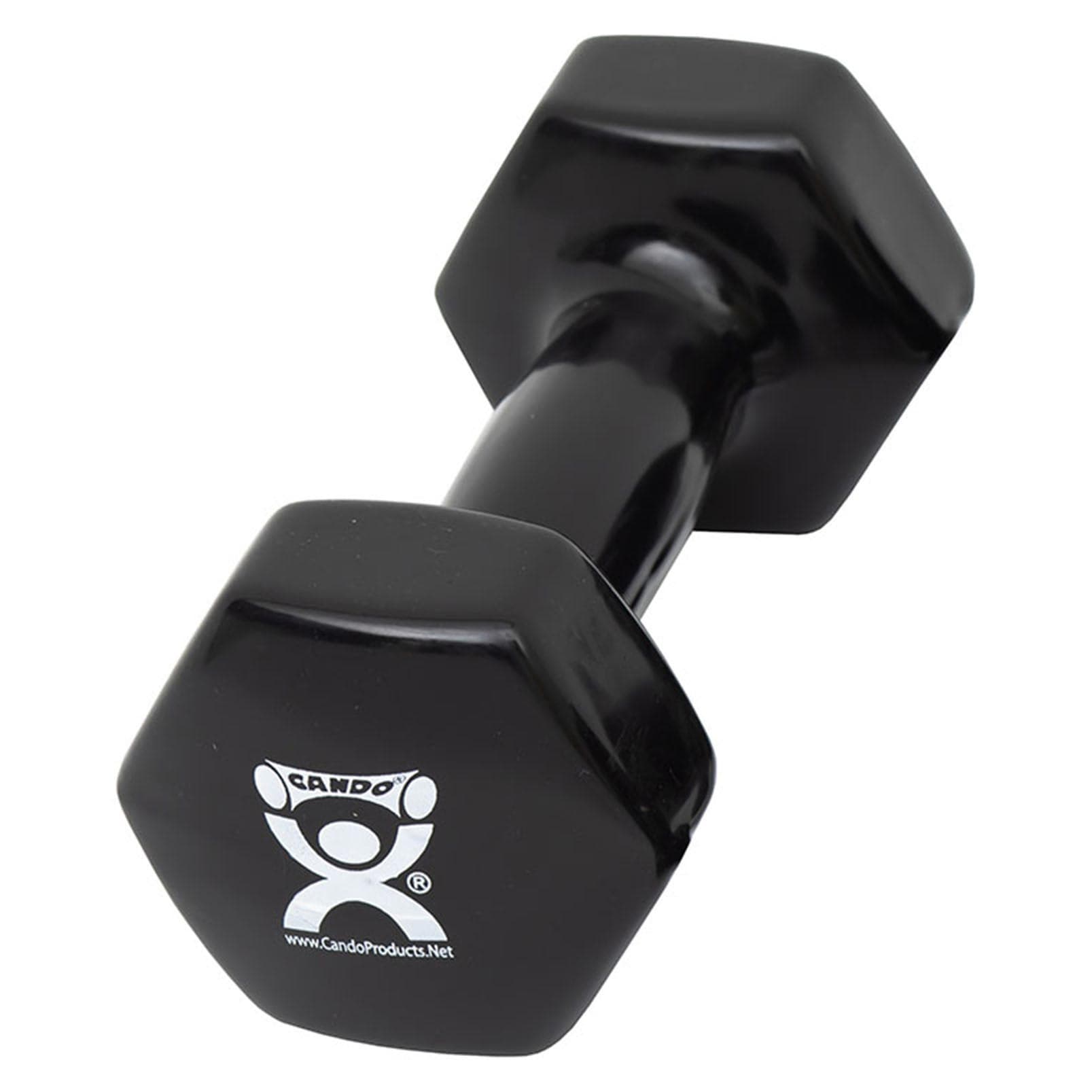 CanDo vinyl coated dumbbell, Black, 8 Lb - Each - Image 1