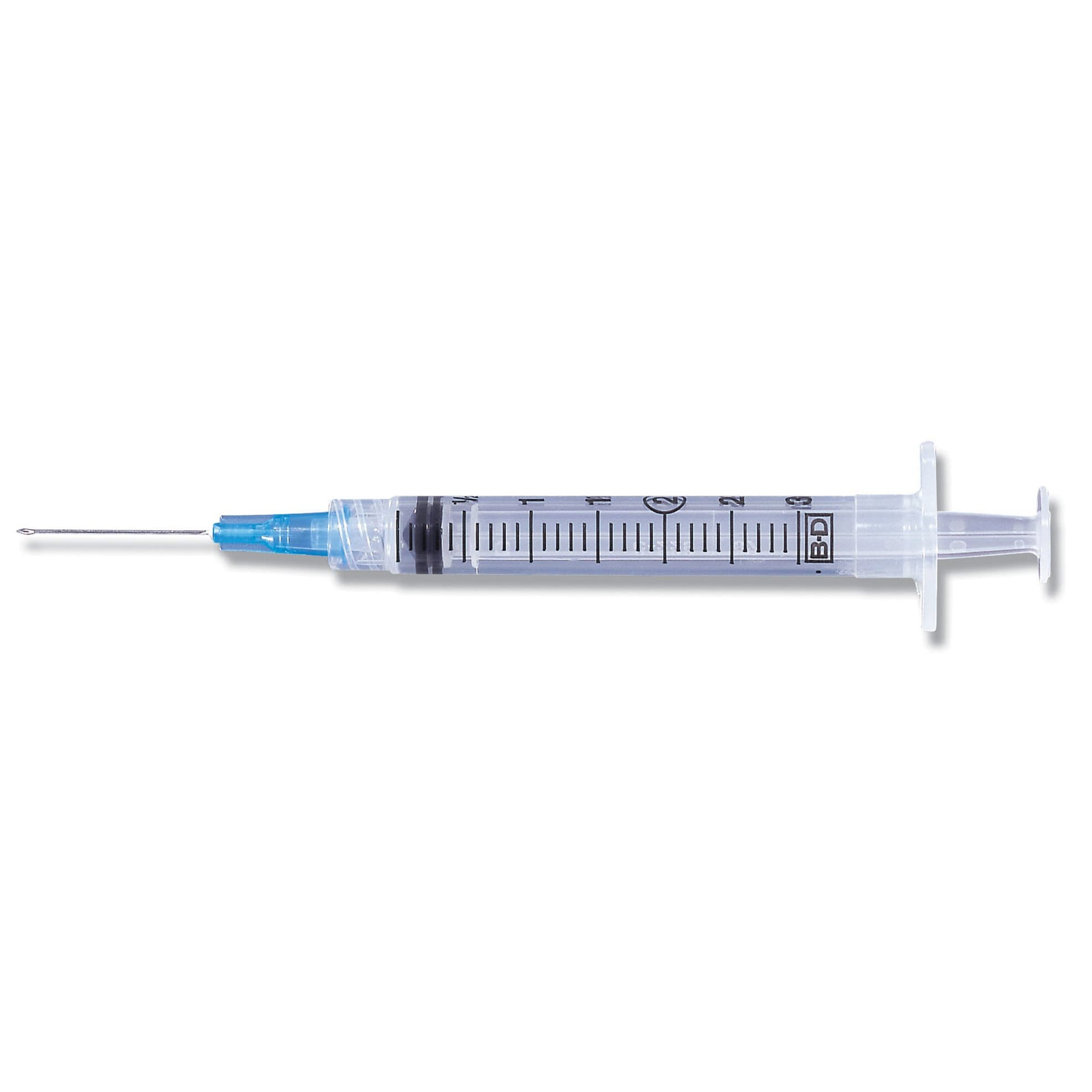 BD 3 mL Disposable Syringe with Hypodermic Needle, 21 Gauge, 1 Inch - Box of 100 - Image 1