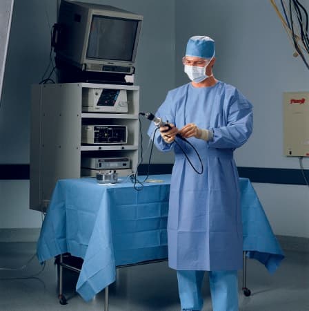 Halyard Inc Protective Procedure Gown, Blue, Extra Large - Package of 10 - Image 1