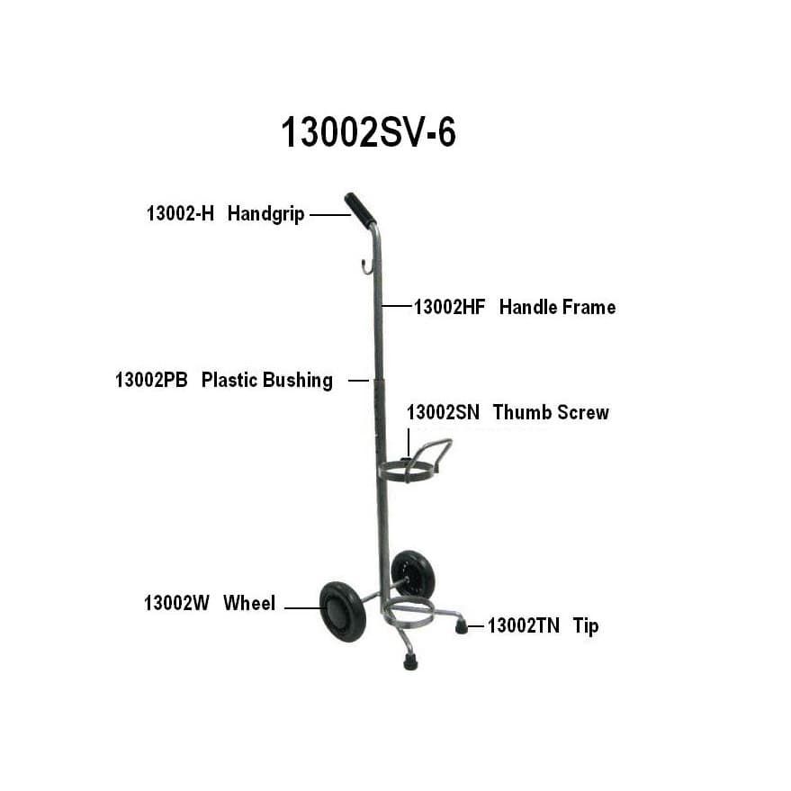 Drive Medical Oxygen Cylinder Cart, Size D-E - Image 2