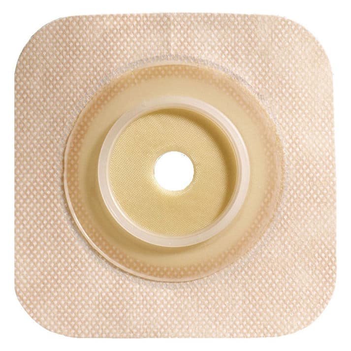 Natura Stomahesive Solid Skin Barrier with Cut-to-Fit Opening, 4 Inch - Box of 5 - Image 1