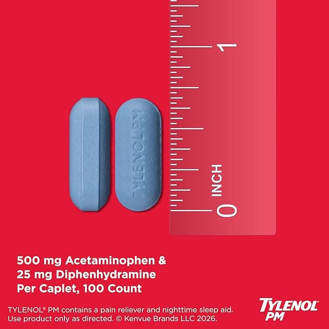 Tylenol PM Extra Strength Pain Reliever/Nighttime Sleep-Aid Caplets - Pack of 150 - Image 3