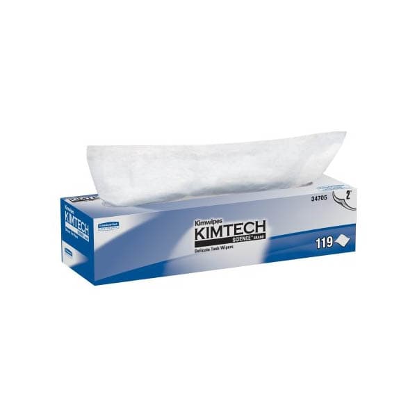 Kimtech Science Kimwipes Delicate Task Wipe Box, 11-4/5 x 11-4/5 Inch - Box of 120 - Image 1