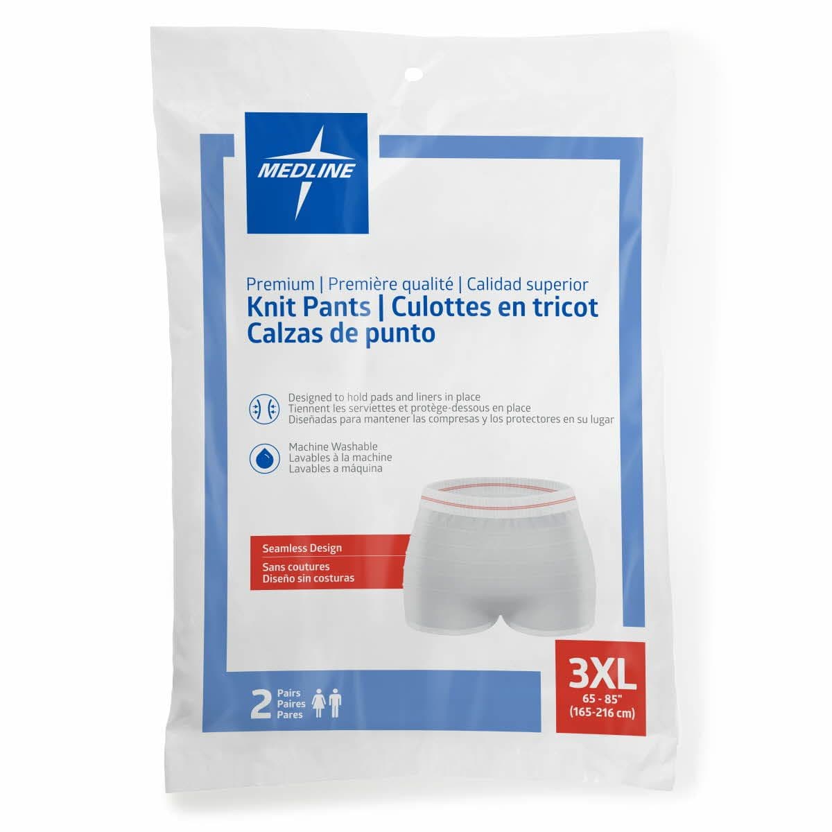 Medline Premium Mesh Knit Pants, 3XLarge - Bag of 2 - Image 1