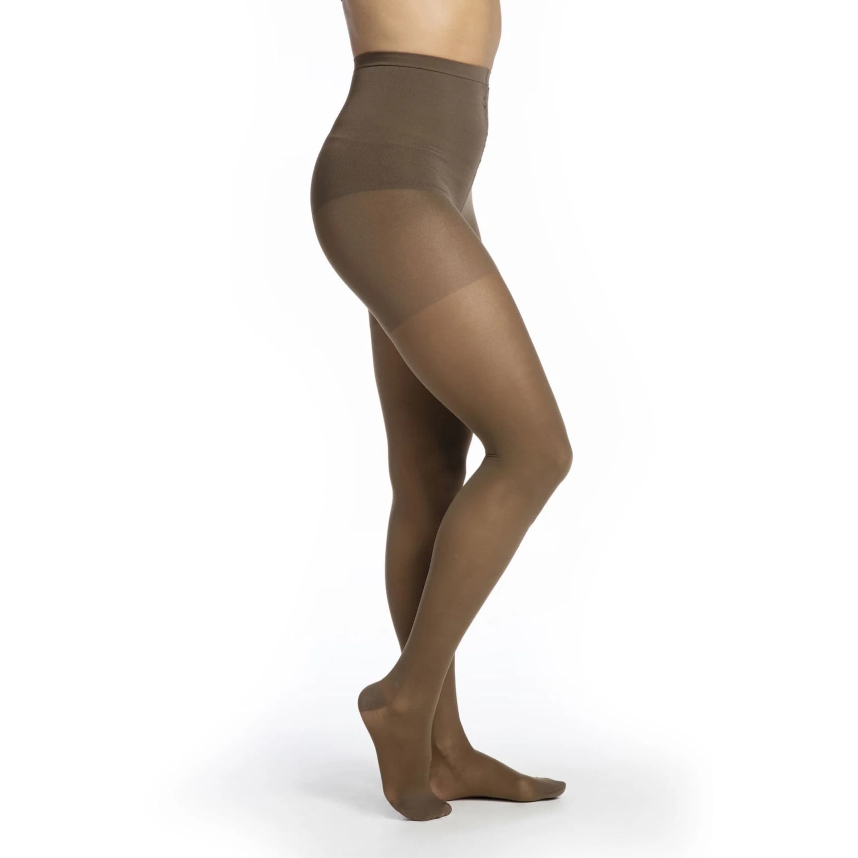 Sigvaris Women's Style Sheer Closed Toe Compression Pantyhose, 30-40mmHg, Small-Long, Mocha - Pair - Image 1
