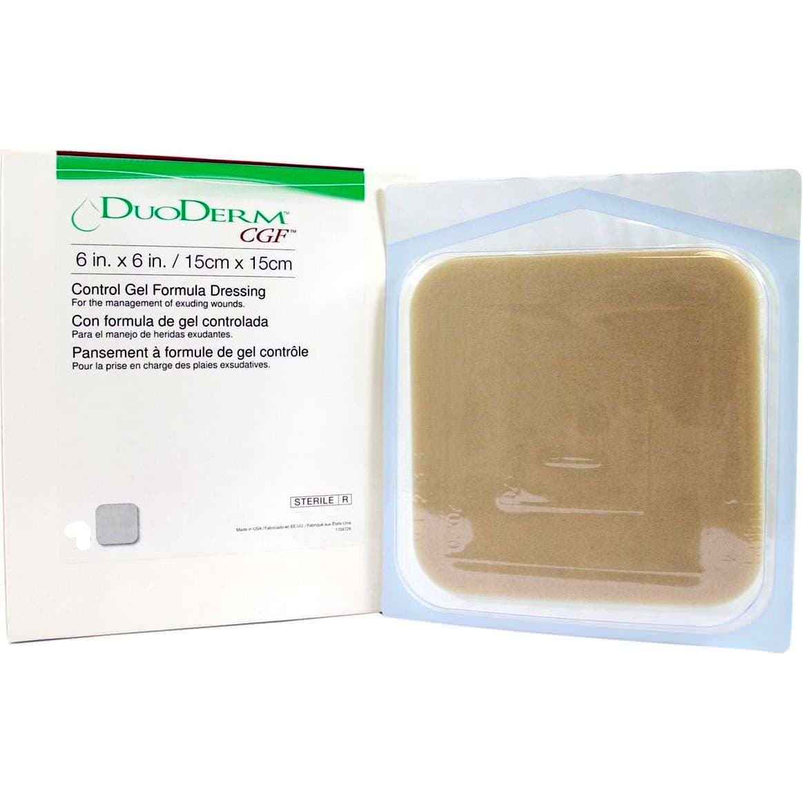 DuoDERM CGF Border Dressings, Sqaure, 4 x 5 Inch - Image 1