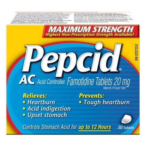 Pepcid AC Maximum Strength Tablets, 20 mg, 50 Count - Each - Image 1