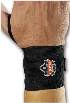 ProFlex 420 Wrist Support with Thumb Loop, Black, 5 to 7 Inch, Small-Medium - Package of 6 - Image 1
