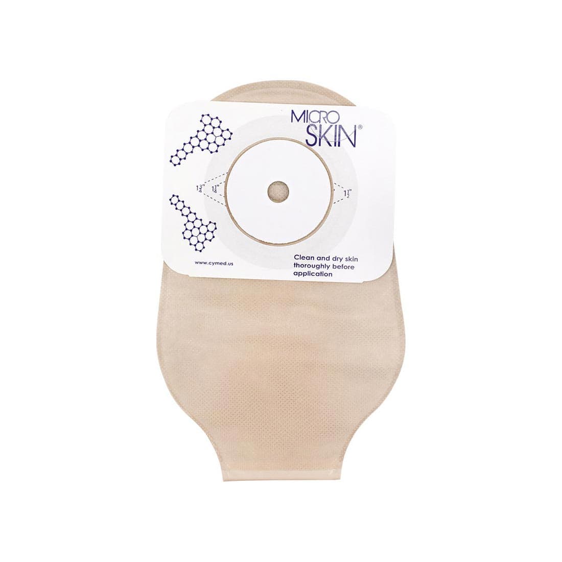 Cymed 1-Piece 11" Press N Seal Drainable Colostomy Pouch, 1 Inch, Thin washer - Box of 10 - Image 1