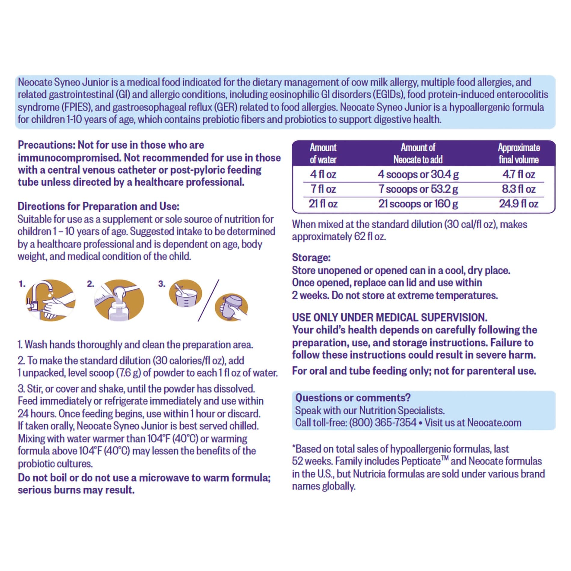 Neocate Syneo Junior Amino Acid-Based Hypoallergenic Formula - Image 3