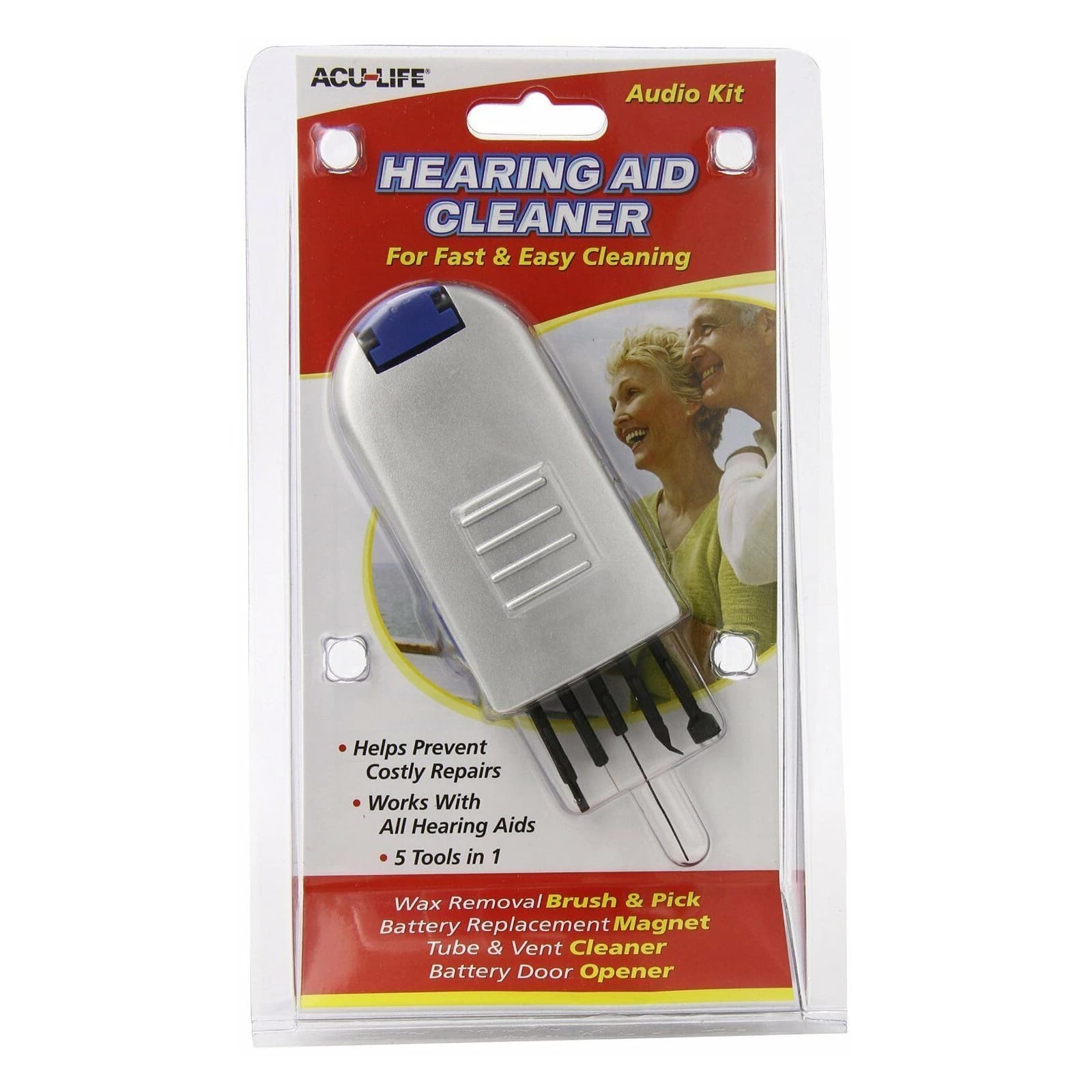 Aculife Ezy Dose 5 in 1 Hearing Aid Cleaning Kit - Each