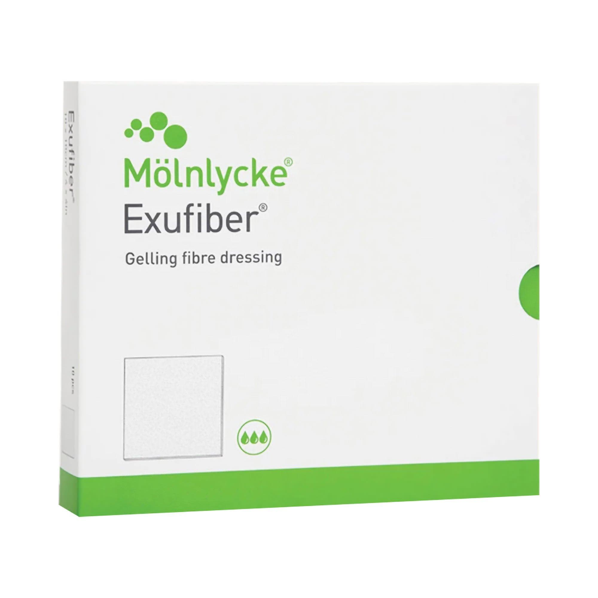 Exufiber Gelling Fiber Dressing, 6 x 6 Inch - Box of 10 - Image 1