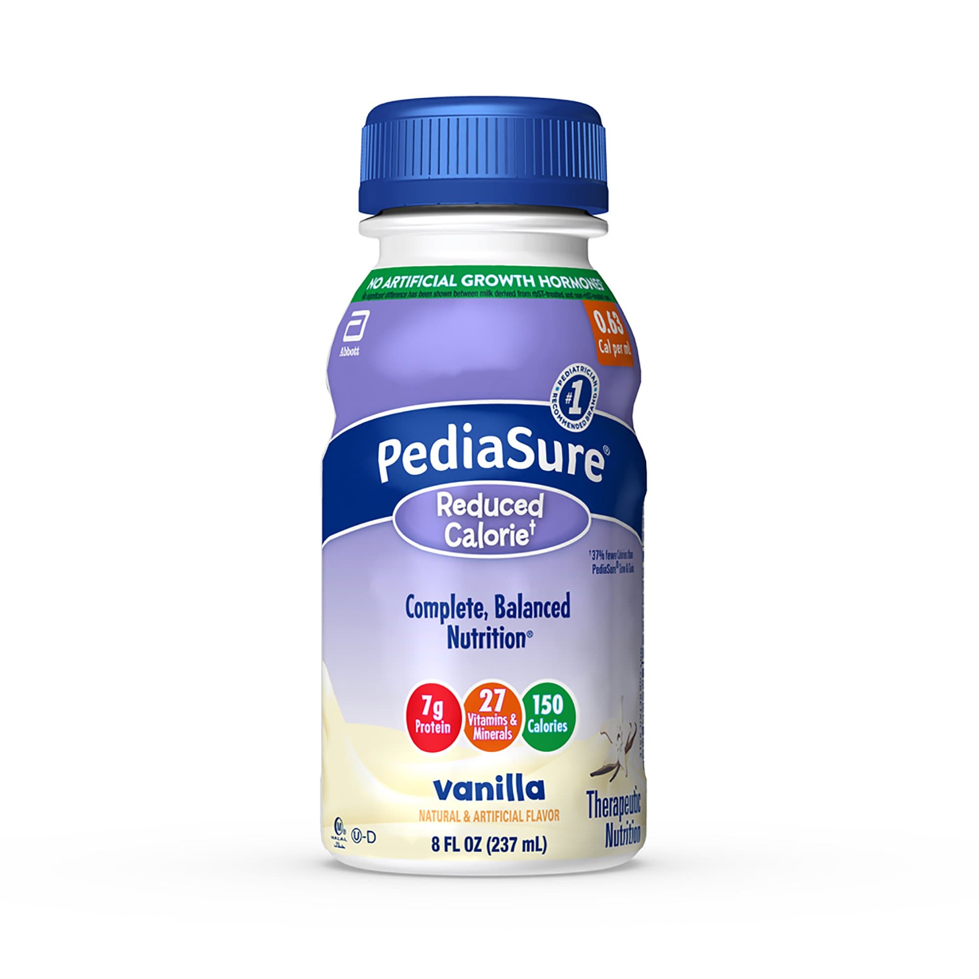 PediaSure Reduced Calorie Complete Balanced Nutrition, Vanilla, 8 oz - Each - Image 1