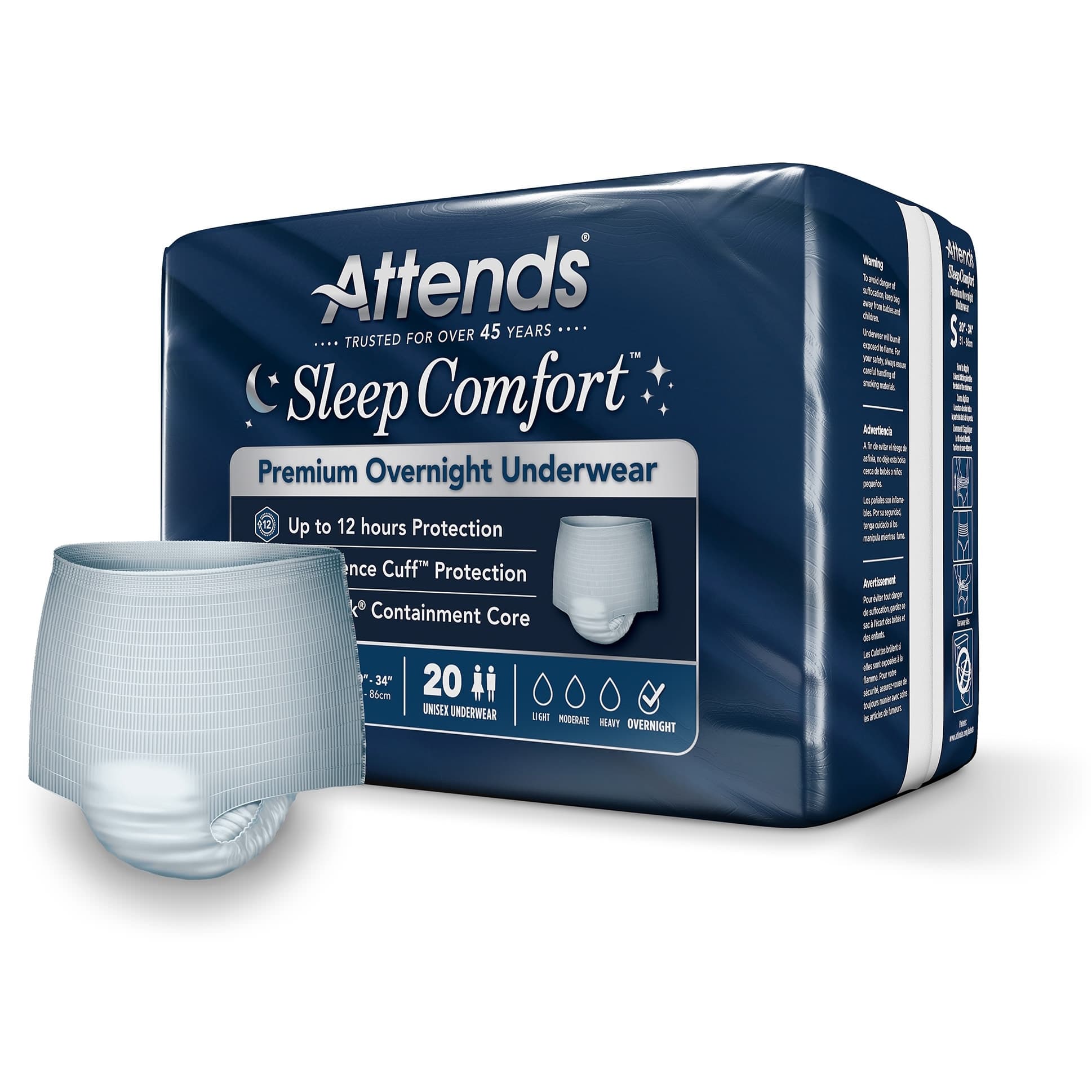 Attends Sleep Comfort Premium Overnight Underwear - Image 2