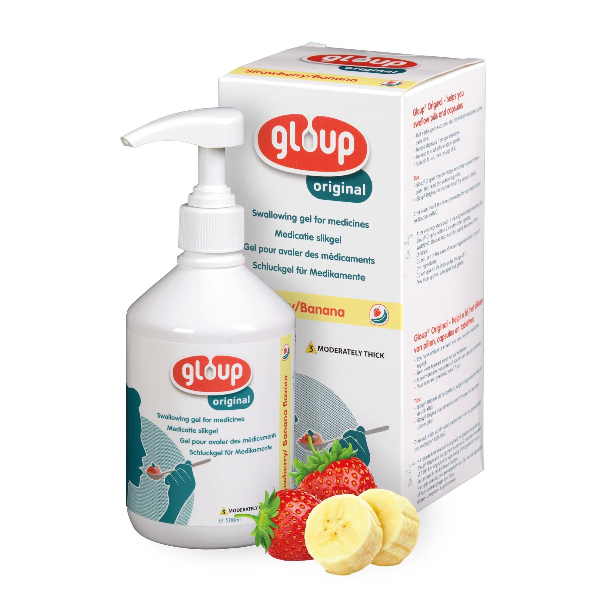 Gloup Orignal Swallowing Aid Bottle, 500 ml - Box of 6 - Image 1