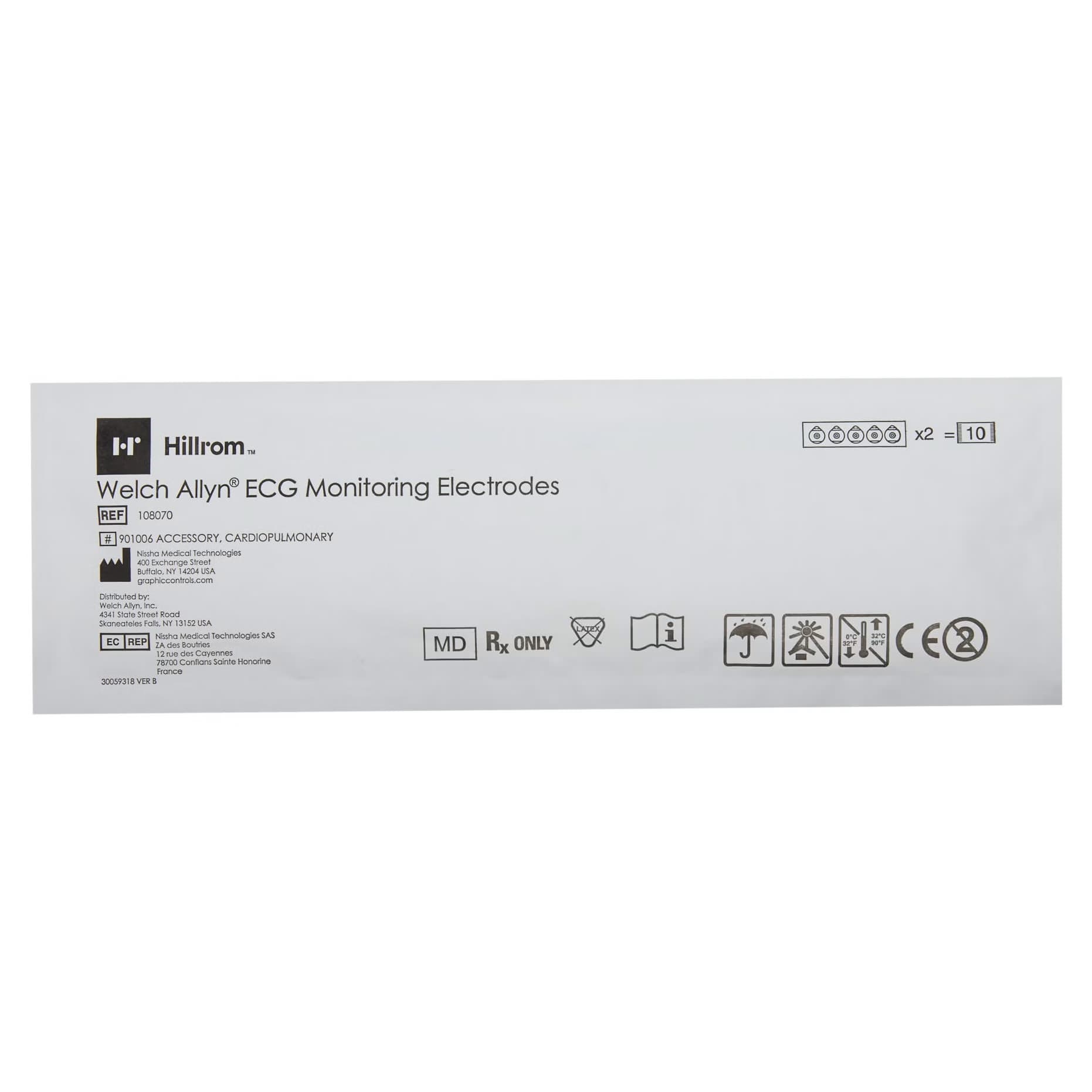 Welch Allyn ECG Monitoring Electrode, Foam Backing - Image 2