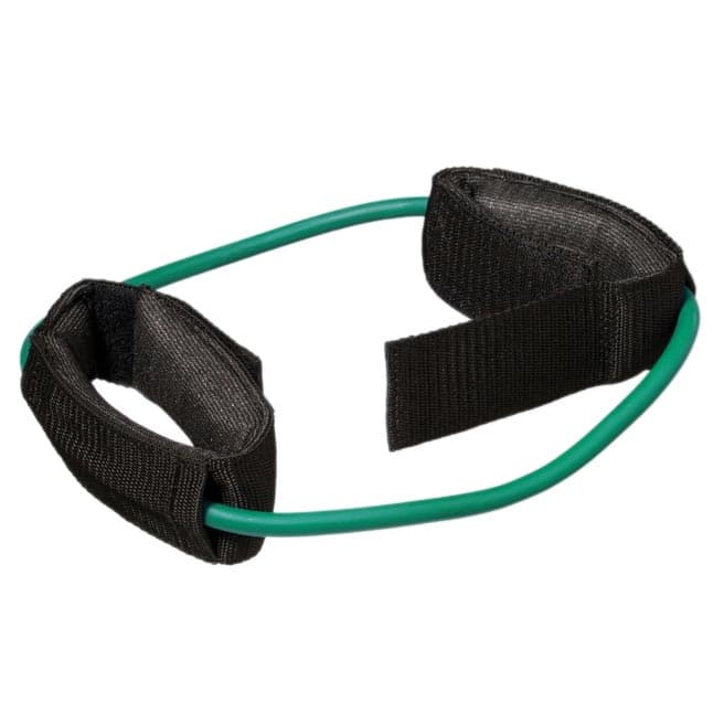 CanDo Exercise Tubing with Cuff Exerciser, 35 Inch, Green, Medium - Image 1