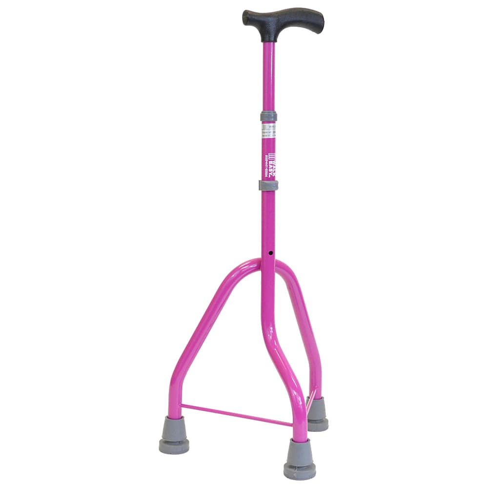Walk Easy pediatric tripod straight neck cane - Fushcia - Image 1