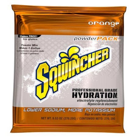 Sqwincher Powder Pack Electrolyte Drink Mix, Orange - Case of 80 - Image 1