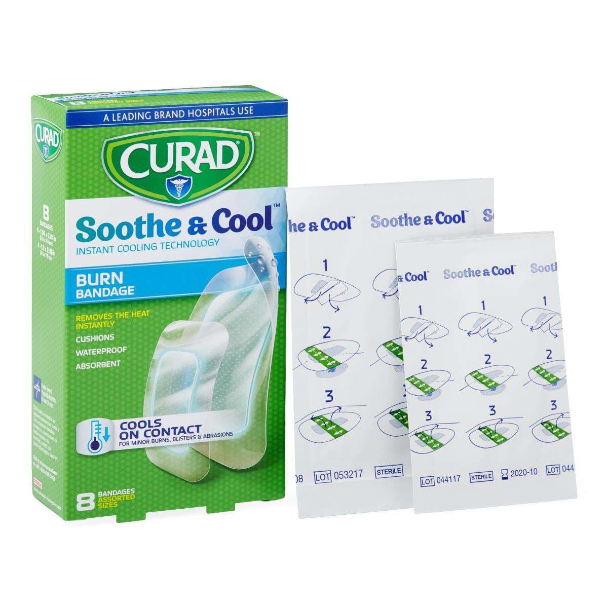 Curad Soothe And Cool Clear Waterproof Hydrogel Bandage - Case of 192 - Image 1