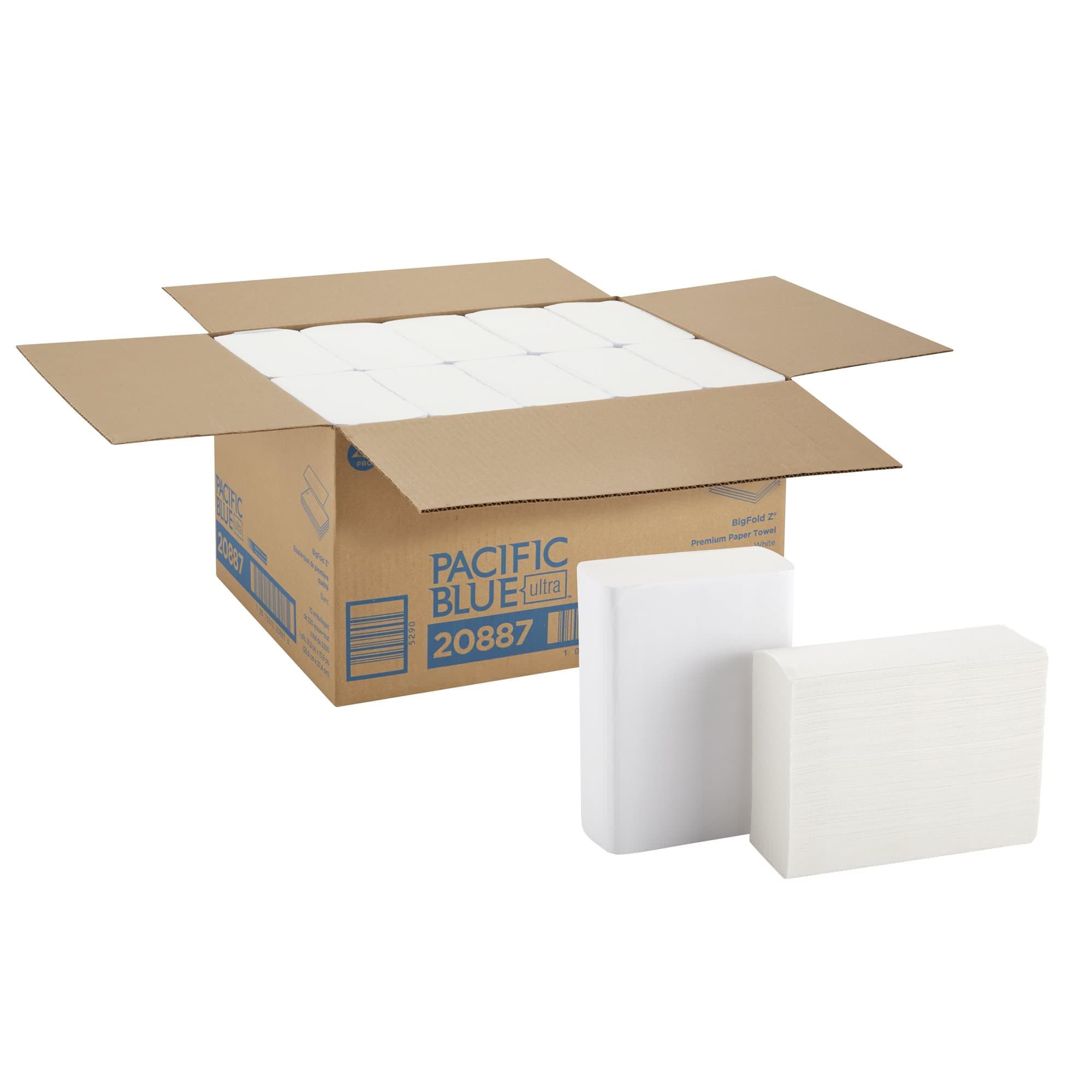 Pacific Blue Ultra 1-Ply Z-Fold Paper Towel - Case of 10 - Image 1