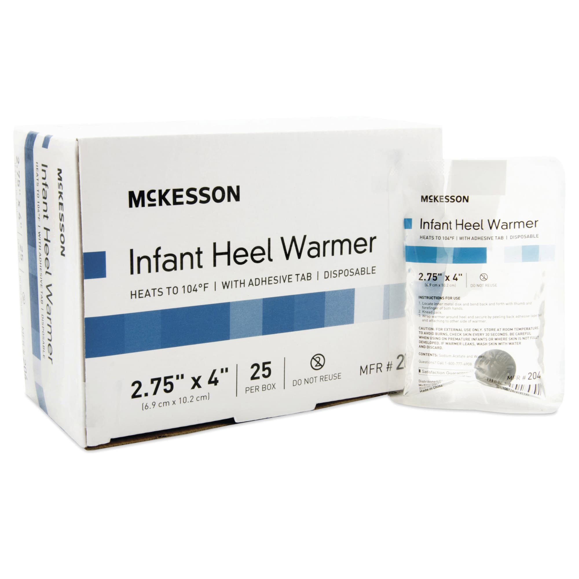 McKesson Instant Infant Heel Warmer, One Size Fits Most, Disposable, 2-3/4 x 4 Inch, 2-3/4 x 4 Inch - Case of 100 - Image 1