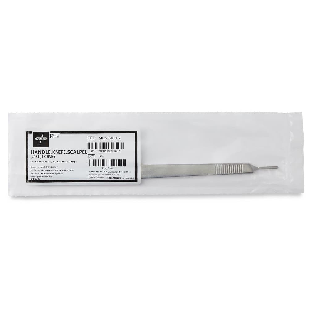 Medline Long Scalpel Knife Handle, 8 Inch Length - Each - Image 4