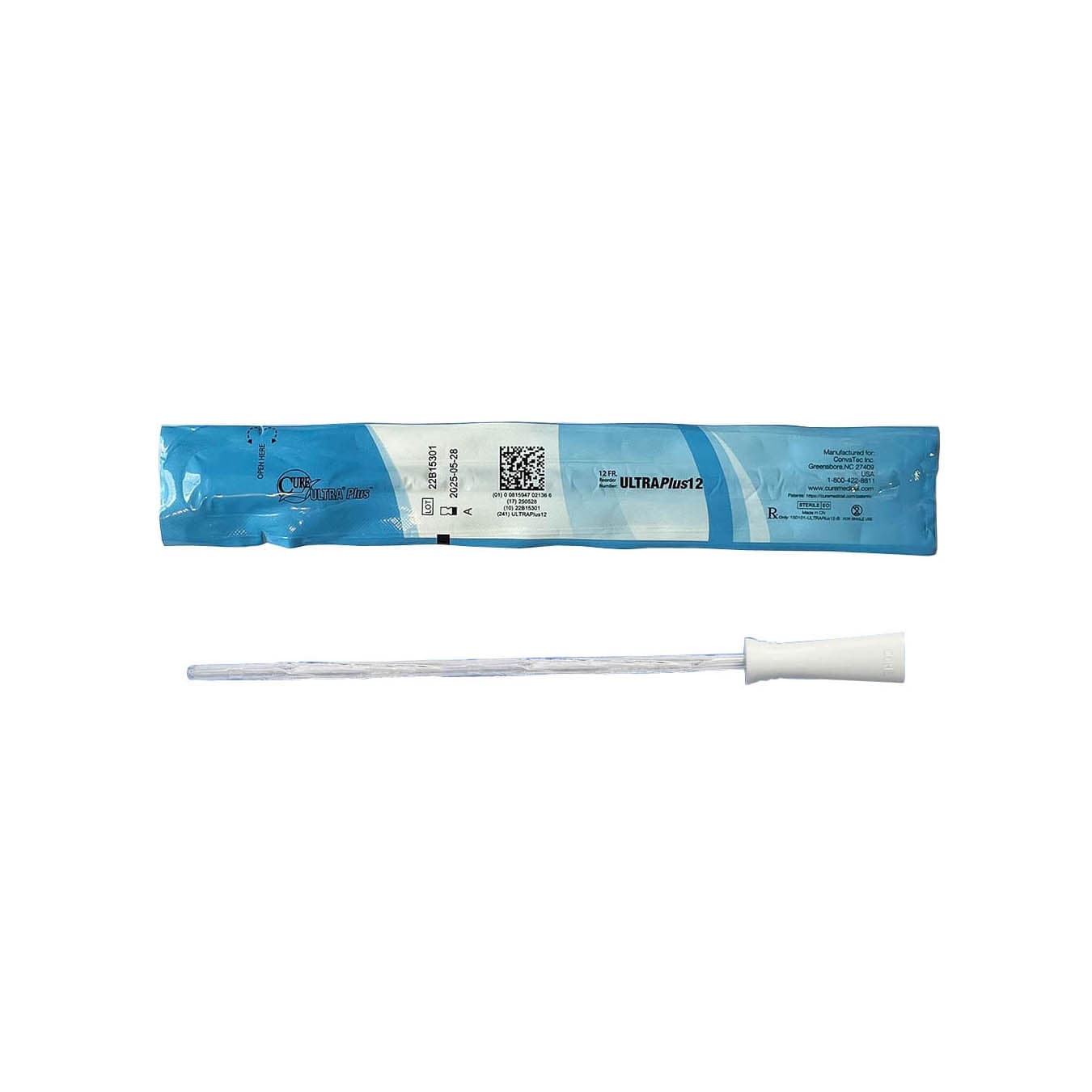 Cure Ultra Plus Lubricated PVC Urethral Catheter for Female, Straight Tip - Image 2