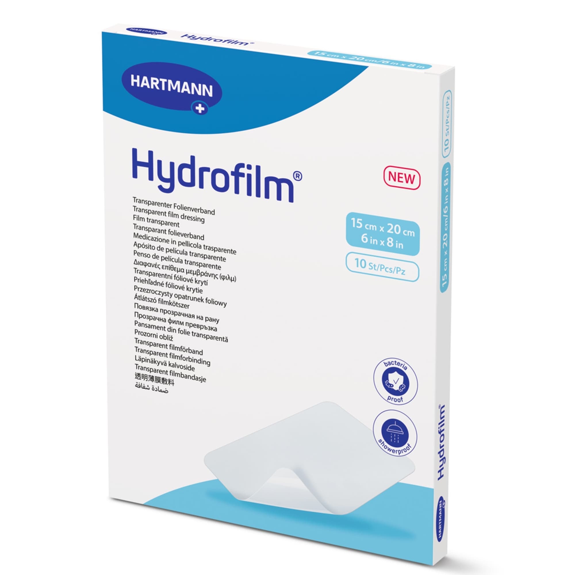 Hydrofilm Transparent Film Dressing, 6 x 8 Inch - Box of 10 - Image 1
