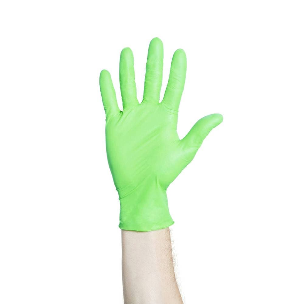 Halyard Flexaprene Green Powder-Free Exam Gloves, X-Small - Case of 2000 - Image 1