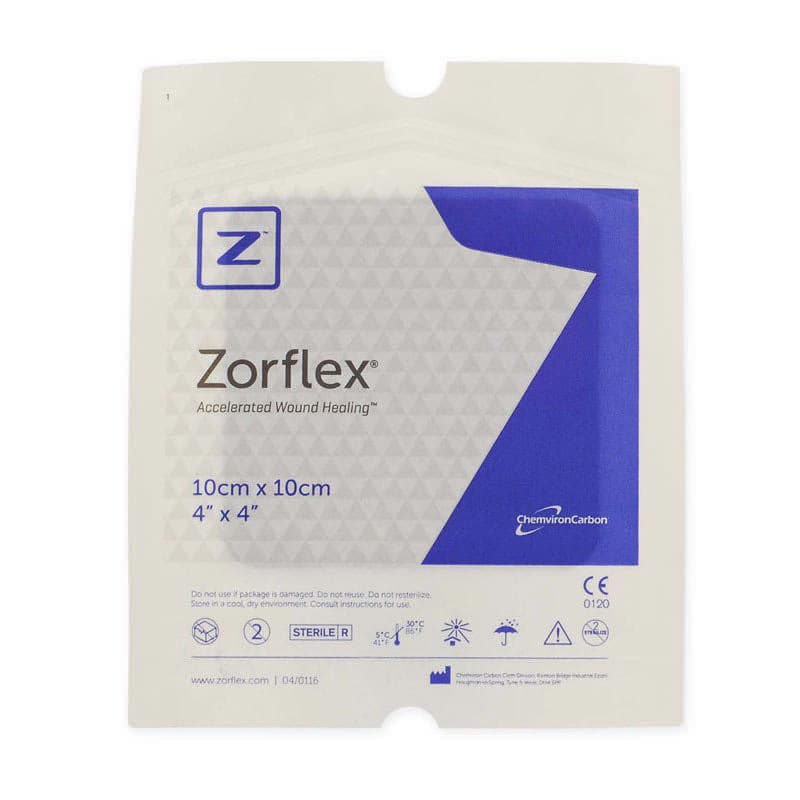 Zorflex Activated Carbon Wound Contact Dressing, 4 x 4 Inch - Each - Image 1