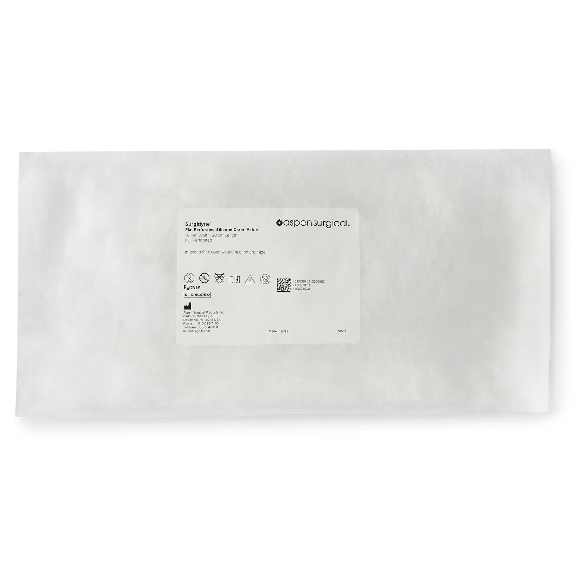 McKesson Brand Wound Drain Tube Without Attachment 4 Channel Sterile, 10 Fr., Flat Type - Image 1