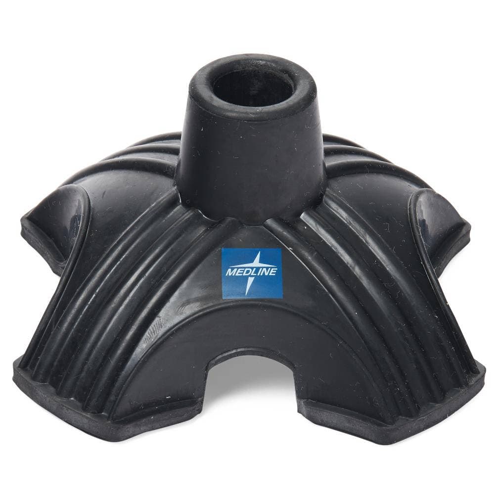 Medline Replacement 4-Point Cane Tips, Black - Case of 4 - Image 2